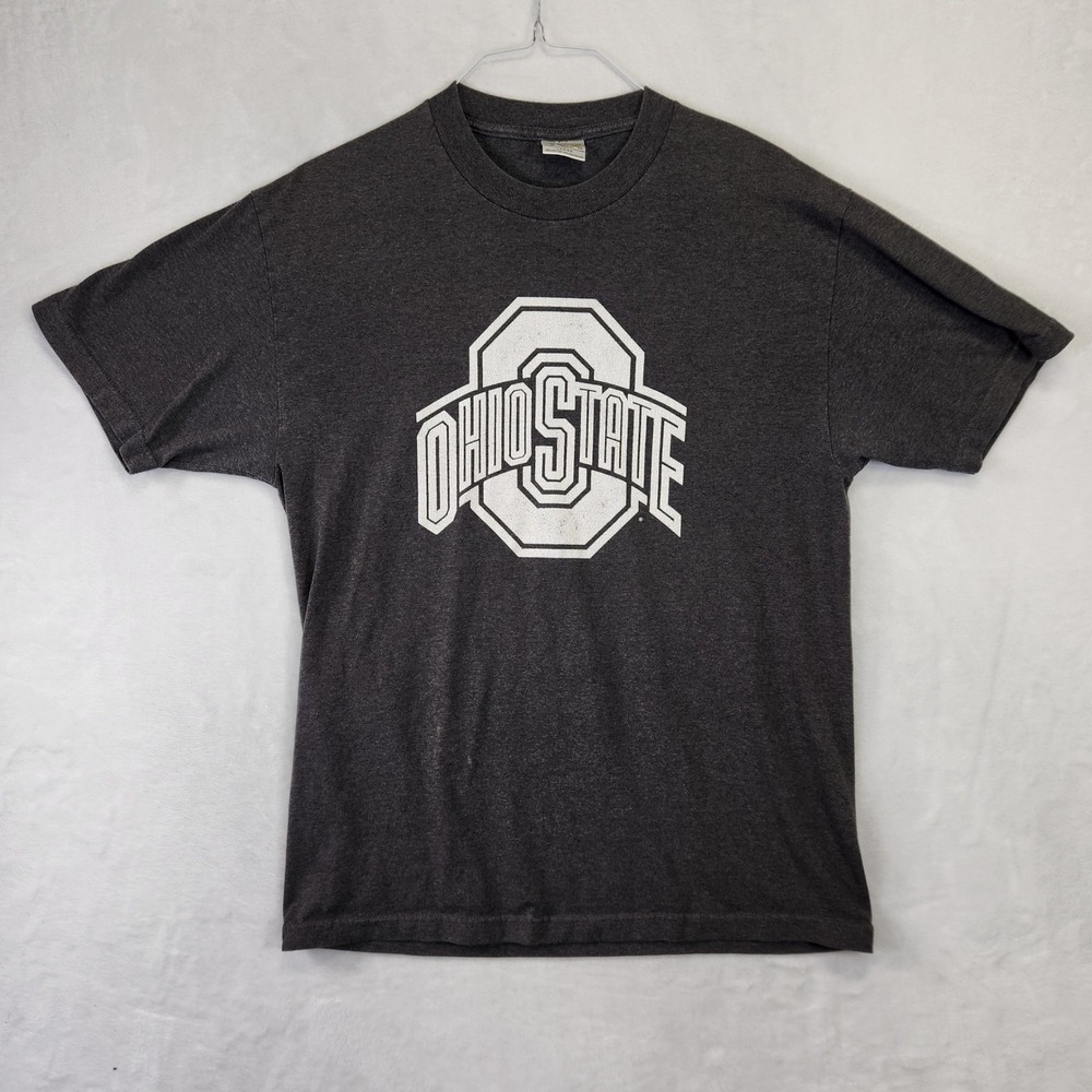 TCX Apparel Ohio State Buckeyes Graphic T Shirt Mens Large Gray Cotton Polyester